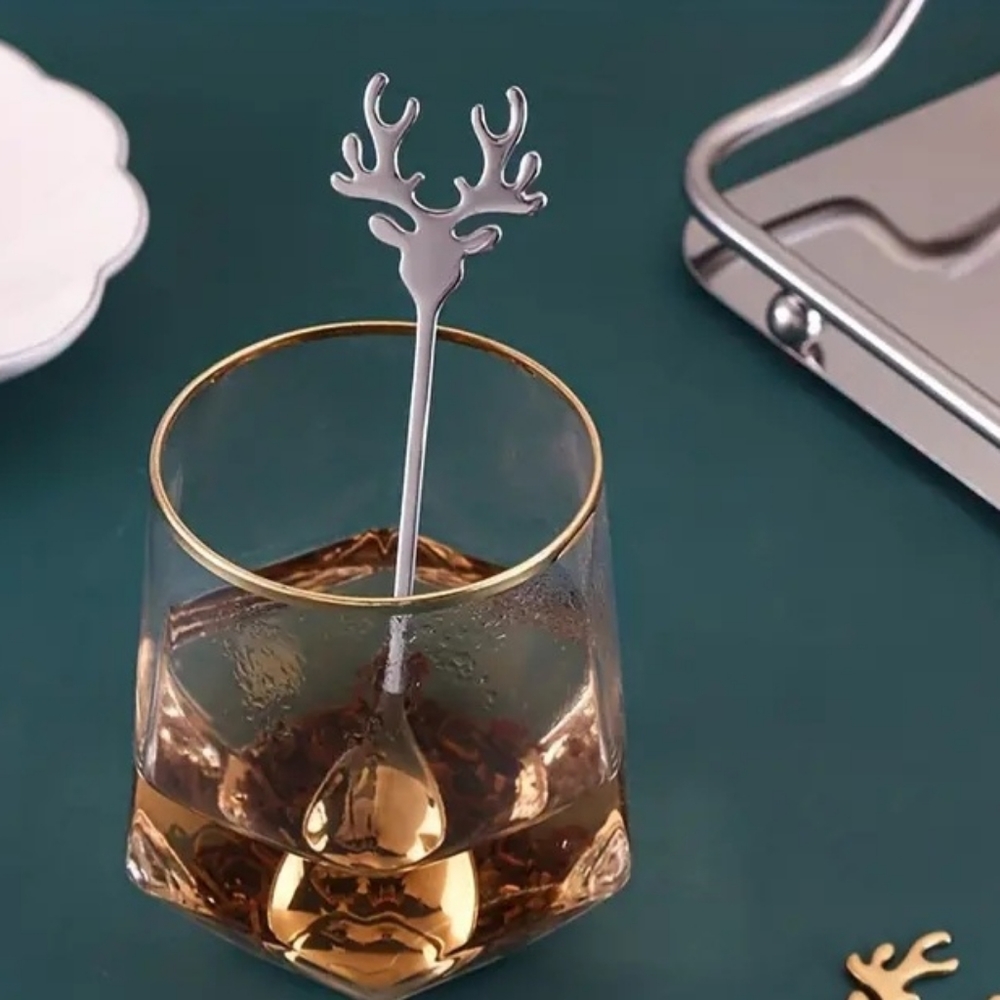 New 8 piece Deer Head Coffee Spoons